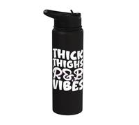 Thick Thighs and R&B Vibes Hip Hop Stainless Steel Insulated Water Bottle