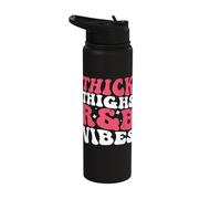 Thick Thighs and R&B Vibes Hip Hop Stainless Steel Insulated Water Bottle