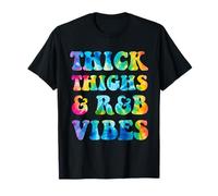 Thick Thighs and R&B Vibes Trendy 90s Hip Hop Music Tye Dye T-Shirt