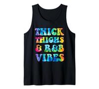Thick Thighs and R&B Vibes Trendy 90s Hip Hop Music Tye Dye Tank Top