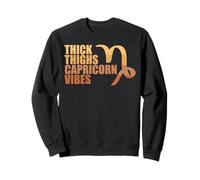 Thick Thighs Capricorn Vibes Black History Afro American Sweatshirt