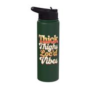 Thick Thighs Loc'd Vibes Stainless Steel Insulated Water Bottle