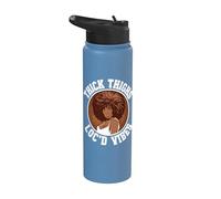 Thick Thighs Loc'd Vibes Stainless Steel Insulated Water Bottle