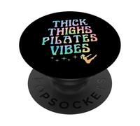 Thick Thighs Pilates Vibes Empowering Body Positivity PopSockets Adhesive PopGrip