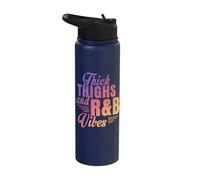 Thick Thighs R&B Vibes Stainless Steel Insulated Water Bottle