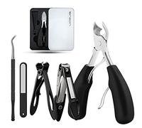 Thick Toenail Clippers, Podiatrist Toe Nail Clippers for Ingrown & Thick & Men & Seniors Toenail and Nail Surgical Grade Stainless Steel Toenail Trimmer Nipper (Grey)