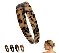 Thick tortoise headband with Teeth for Women, 1.5in Versatile No Slip Wide Acetate Retro Plastic Headbands for All-Day Wear