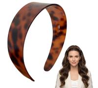 Thick Tortoise Shell Headband, 2026 Wide Tortoise Shell Headband with Teeth for Women, Acetate Leopard Plastic Hair Band for Women's Hair No Headache No Slip (1pcs)