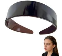 Thick Tortoise Shell Headband, Wide Leopard Pattern Acetate Headband with Teeth for Women, No Slipping Acetate Leopard Plastic Hair Band for Women's Hair No Headache Pressure (1pc-DB)