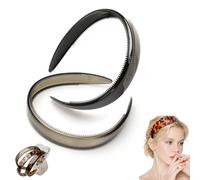 Thick Tortoise Shell Headband, Wide Tortoise Shell Headband with Teeth for Women, Acetate Leopard Plastic Hair Band for Women's Hair No Headache No Slip (Style F+G)