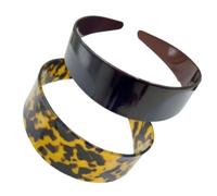 Thick Tortoise Shell Headband with Teeth for Women 1.5in No Slip Wide Retro Plastic Headbands Retro Tortoiseshell Hair Accessories (A)