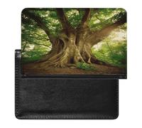 Thick Tree Passport Holder Passport Wallet Document Organizer Protector PU Leather Card Slot Travel Accessories