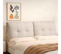 Thick Twin Headboard Pillow for Dorm RoomRemovableCover with Hidden Zipper Ideal for Sitting Up Reading & Sleeping OffGray Cat's Paw Leather 160x60x12cm