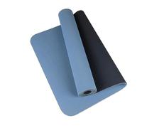 Thick Two-color, Non-slippery TPE Yoga Mat, Movement For Fitness In The Home(Blue dark blue)