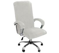 Thick Velvet Armrest Covers for Office Chairs Internet Cafes & Cinemas - Removable & Washable - White Teeth Design - 1 Set Comfortable Protection