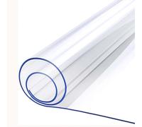 Thick Waterproof C PVC Table Cover Protector 39x51in, in Resint Transparent Recular Tablecloth, Wipeable Desk Mat, Non-Slip for Dining & Kitchen