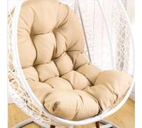 Thick Waterproof Egg Chair Cushion for Outdoor Hanging Chair 120x95cm/120x80cm Soft Khaki Fabric Ideal for Indoor & Outdoor Use Comfortable Patio Accessory