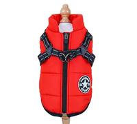 Thick Winter Pet Coat - Warm Cat Cotton Vest & Dog Ski Jacket, Multi-Color Chest & Back Warm Clothing(Red,5XL)
