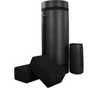 Thick Yoga Mat, Balancefrom Fitness Mat With Knee Pad & Carrying Strap, Black