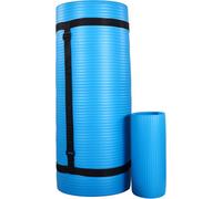 Thick Yoga Mat, Balancefrom Fitness Mat With Knee Pad & Carrying Strap, Blue