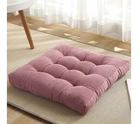 Thick Yoga Meditation Cushion, Soft Corduroy Floor Pillow, Square Office Seat Pad, Japanese Style Futon Cushion 40x40cm, Comfortable Padded Chair Cushion