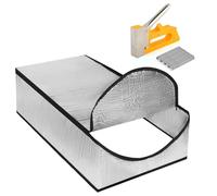 Thicken Attic Stairs Insulation Cover with Installation Tool Set, Loft Hatch Door Insulated Tent with Waterproof Zipper, Aluminium Foil Fireproof Pull Down Door Stairway Insulator (54 x 25 x 11 inch)