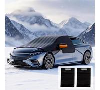 Thicken Car Windscreen Cover for Winter, Windscreen Cover Frost with Built-in Magnets, Snow Ice Frost Sun Dust Water Protective Front Window Cover for Cars SUVs, Sun UV Ray Protection