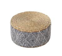 Thicken Futon Meditation Cushion Tatami Rattan Round Yoga Cushion Straw Woven Kowtow Cushion Decor for Yoga & Mindfulness(Type2)