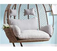 Thicken Hanging Chair Cushion Replacement Egg Chair Cushions Double,2 Seater Egg Chair Swing Cushion Reusable Outdoor Hanging Hammock Chair Cushions Washable,for Outdoor and Indoor