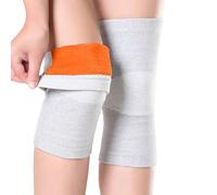 Thicken Knee Warmer with Fleece Lining Stretchy Anti-Slip Arthritic Knee Sleeves Knit Soft Thermal Knees Wrap Pad Leg Sleeve Night Sleep Knees Brace Support Band for Cold Pain Relief