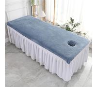 Thicken Massage Table Sheets Massage Face Rest Cover With Hole Reusable Soft Bed Towel Professional Beauty Table Cover Salon Fitted Sheet Bedsheet Sutiable Linens For Spa (Colour 1,80x190cm)