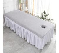 Thicken Massage Table Sheets Massage Face Rest Cover With Hole Reusable Soft Bed Towel Professional Beauty Table Cover Salon Fitted Sheet Bedsheet Sutiable Linens For Spa (Colour 2,80x190cm)