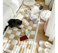 Thicken Plaid Sofa Cover 1-3 Seater, Universal Flannel Super Soft Non-Slip Corner Couch Cover L Shape Versatile Pet Bed Mat Chair Pads Sofa Slipcovers for Living Room Garden