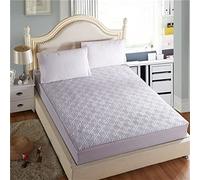 Thicken Quilted Mattress Cover King Queen Quilted Bed Fitted Bed Sheet Mattress Topper Air-Permeable Bed Pad (Color : B, Size : 180x200x25cm)