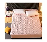 Thicken Quilted Mattress Cover King Queen Quilted Bed Fitted Bed Sheet Mattress Topper Air-Permeable Bed Pad (Color : A, Size : 2pcs pillowcase)