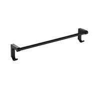 Thicken Rack for Bathroom, Black Single Pole Double Pole Towel Rack with No Nail Glue, Matte Finish/96Cm/C