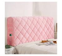 Thicken Stretch Headboard Slipcover Full Single Double Queen King Size,Universal Solid Color Velvet Stretch Headboard Covers,Quilted Bed Head Cover For Bedroom(Pink,180cm)