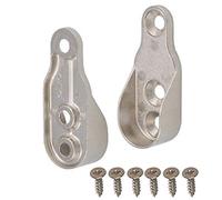 Thicken Zinc Alloy Oval Wardrobe Rail Hanging Pre End Supports (2 pcs)