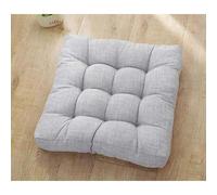 Thickened 10cm Round/Square Chair Cushions - Soft Cotton Seat Pads for Dining Office Living Room - 53x53cm Alight Gray Garden Chair Cushion