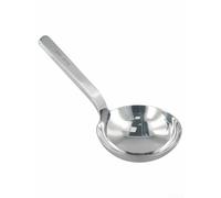 Thickened 304 Stainless Steel Serving Spoon, Large Head Heat-Resistant Table Spoons with Long Handle for Kitchen Dining, Silver(small)