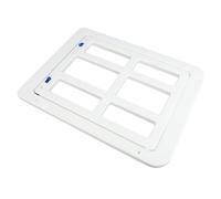 Thickened ABS Dog Cat Screen Door, Double Magnet, Lockable, 44x34cm