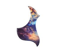 Thickened Acoustic Guitar Pickguard Anti Scratch Plastic Plate Gq449 | Smooth Glossy Surface, Creative Wave Pattern, Easy Replacement for DIY Upgrades, Studio Recording, and Performing Guitarists