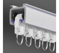 Thickened Aluminium Alloy Curtain Rails for Ceiling or Wall, Smooth Sliding Track, Easy Installation for Room Divider in Living Bedroom Shower