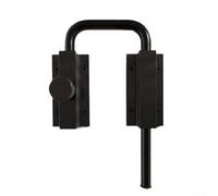 Thickened Aluminum Alloy Locking Bolt for Wooden Doors Featuring Multi-Angle Adjustment and Exposed Mounting for Structural Integrity (black)