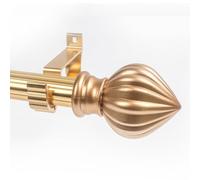 Thickened Aluminum Alloy Roman Rod Nano-Silent Curtain Rod Will Not Bend and Deform When Hanging Heavy Curtains for A Long Time.Diameter 27MM(Color:Gold,Small:300CM)