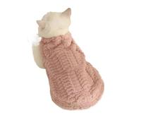 Thickened and warm winter pet clothing, cat sweater, dog coat, skin-friendly, comfortable and stylish, cold-proof for small(Pink,L(for 4-5.5kg))