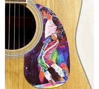 Thickened Anti Scratch Plate Water drop shaped painted pickguard 41 inch wooden guitar strumming anti guitar panel decorative sticker(Jackson)