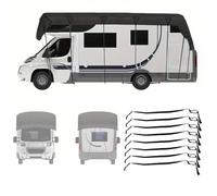 Thickened Automotive Top Cover, Rip-Protection 210D Oxford Fabric Easy to Clean Multi-Layer Breathable Fabric, Upgraded RV Roof Cover with Extra Straps Waterproof & Scratch-Pr(Size:5m x 3m - 14 hooks)