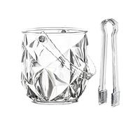 Thickened Autumn Acrylic Ice Bucket, Commercial Champagne Bucket, Plastic, Household, Bar, Ktv, Trumpet, Transparent Ice Bucket, Small Dining Table for 4 People, Modern Round (Clear, One Size)