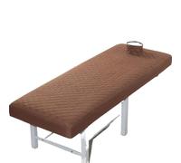 Thickened Beauty Salon Massage Bed Fitted Sheet with Open Hole Bedspread(Coffee,180x60CM)